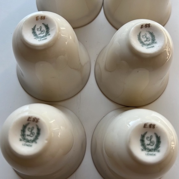 Lenox #88 Bell Shape Demitasse Liners- Set of 10. Cream with Gold Trim - Picture 7 of 12